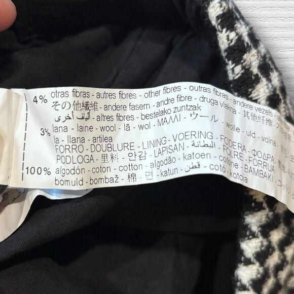 Zara Houndstooth Woven Girls Asymmetrical Skirt Size 13-14 - Picture 8 of 8